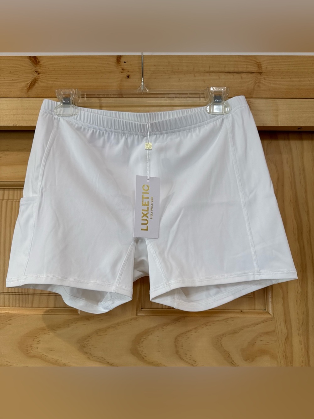 Lilly Pulitzer NWT Luxletic Under Shorts W/ Pocket White-for Sports Dress